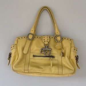 DKNY Yellow Leather Handbag